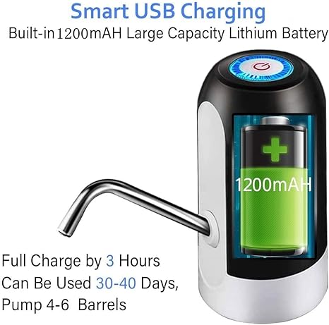 5 Gallon Water Bottle Dispenser USB Charging Automatic Drinking Water Pump Portable